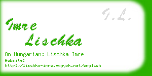 imre lischka business card